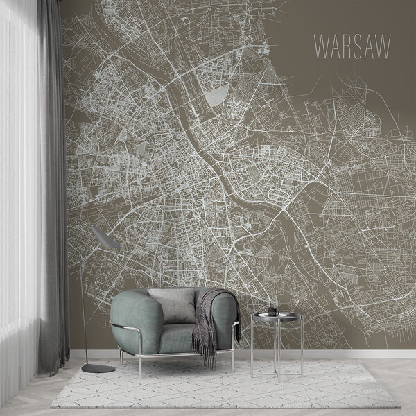 Wall murals Wall murals Map of a city (SKU: w01022v1)
