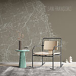 Wall murals Map of a city