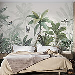 Wall murals Wallpaper with a tropical forest