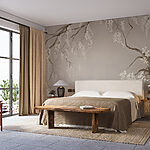 Wall murals Tree branch with white flowers
