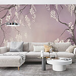Wall murals Tree branch with white flowers