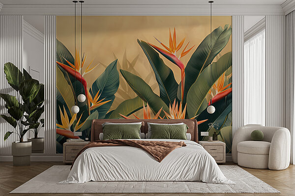 Bird of paradise, tropical elegance Wall murals Bird of paradise, tropical elegance