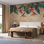 Wall murals Floral dance on a canvas backdrop.