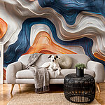 Wall murals Waves of Color Dance Together