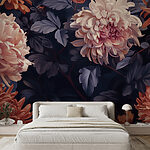 Wall murals Bloom in Mysterious Midnight Hues