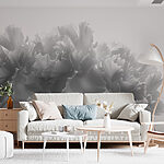 Wall murals Group of flowers in a white background