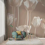 Wall murals Group of white flowers