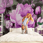 Wall murals Lush Purple Blooms Unfurl