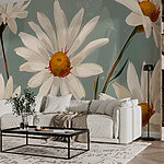 Wall murals Group of white flowers