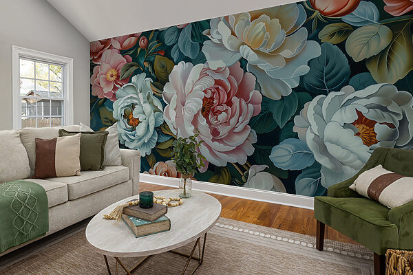 Blooms in Stunning Pastel Tones Wall murals Blooms in Stunning Pastel Tones