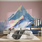 Wall murals Mountain with snow on top