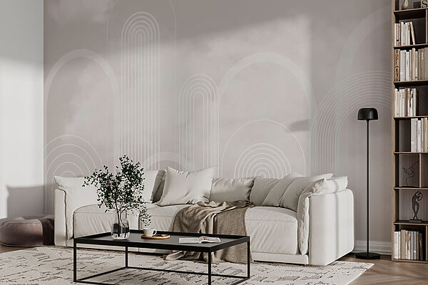White lines on a gray background Wall murals White lines on a gray background