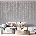 Wall murals Grey and white background with dots