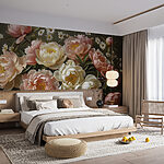 Wall murals Bouquet of pink and white flowers