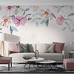 Wall murals Watercolor painting of flowers