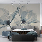Wall murals Ethereal Elegance in Monochrome Petals