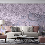 Wall murals Elegant Lavender Floral Pattern