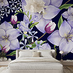 Wall murals Night Blooms under Starry Skies