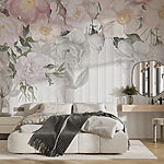 Wall murals Group of flowers on a white background