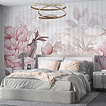 Wall murals Blush blooms in gentle allure