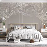 Wall murals Elegant Waves in Monochrome Tones