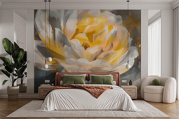 Bright petals in artistic bloom Wall murals Bright petals in artistic bloom