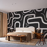 Wall murals Black and white maze