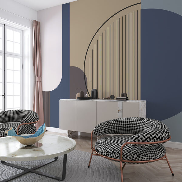 Abstract shapes in harmonious balance Wall murals Abstract shapes in harmonious balance