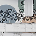Wall murals Black lines and circles