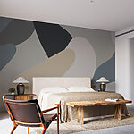 Wall murals Colorful pattern with curved lines