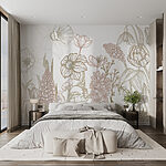 Wall murals Drawing of flowers and plants