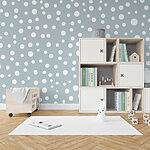 Wall murals Blue and white polka dot pattern