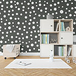 Wall murals White dots on a green background