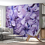 Wall murals Group of purple flowers