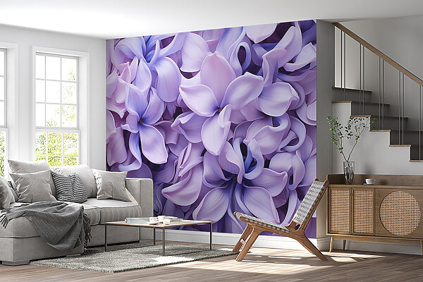 Group of purple flowers Wall murals Group of purple flowers