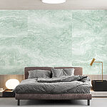 Wall murals Serenity in Green Marble Waves