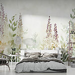 Wall murals Painting of flowers and leaves