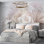 Wall murals Group of white and pink flowers
