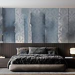 Wall murals Shadows merge with icy patterns.