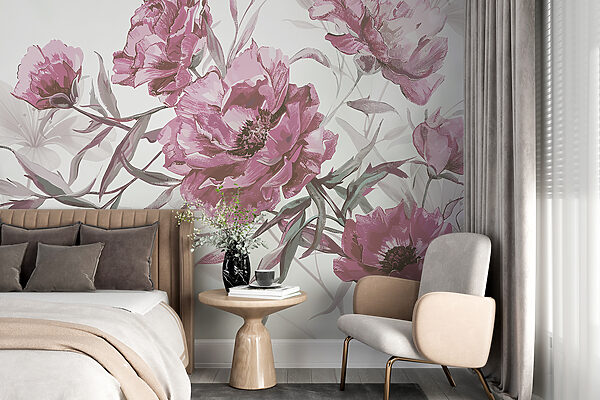 Bloom in Shades of Serenity Wall murals Bloom in Shades of Serenity