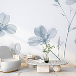 Wall murals Ethereal blooms in serene hues.