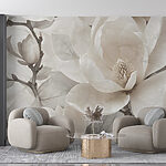 Wall murals Elegant magnolias in muted tones