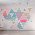 Wall murals Group of triangles in different colors