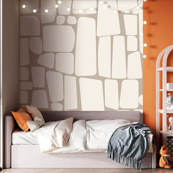 Wall mural White and tan rectangles (SKU: w08295) Wall mural Wall mural White and tan rectangles (SKU: w08295)