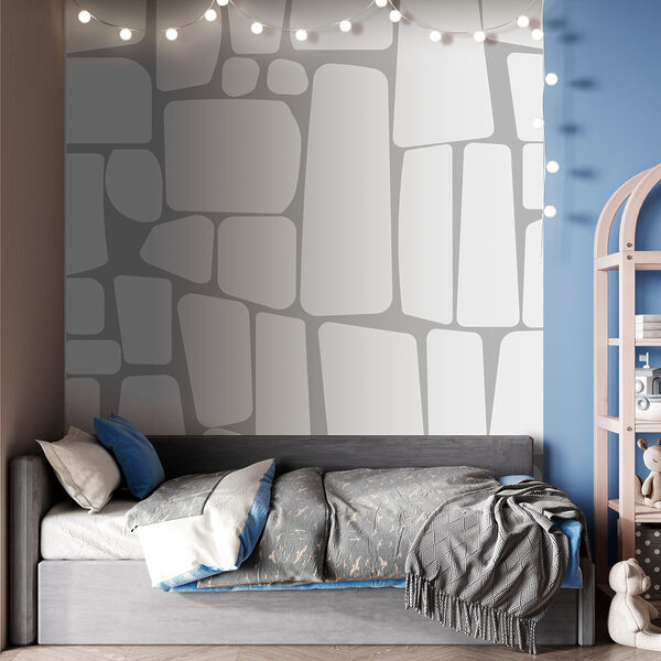 Wall murals White rectangular shapes on a gray background (SKU: w08295v1) Wall murals Wall murals White rectangular shapes on a gray background (SKU: w08295v1)