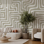 Wall murals Maze pattern on a white surface