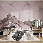 Wall murals Painting of a mountain range