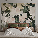 Wall murals Painting of flowers and leaves