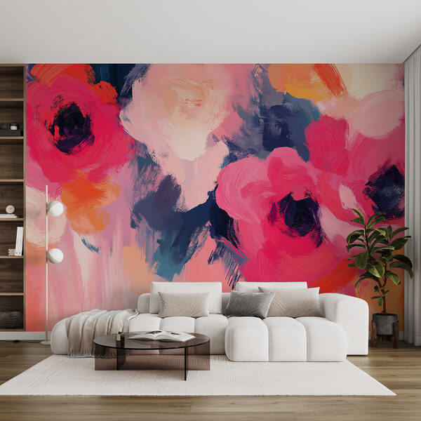 Painting of flowers Wall murals Painting of flowers