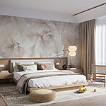 Wall murals Monochrome Leaves Dance Gracefully